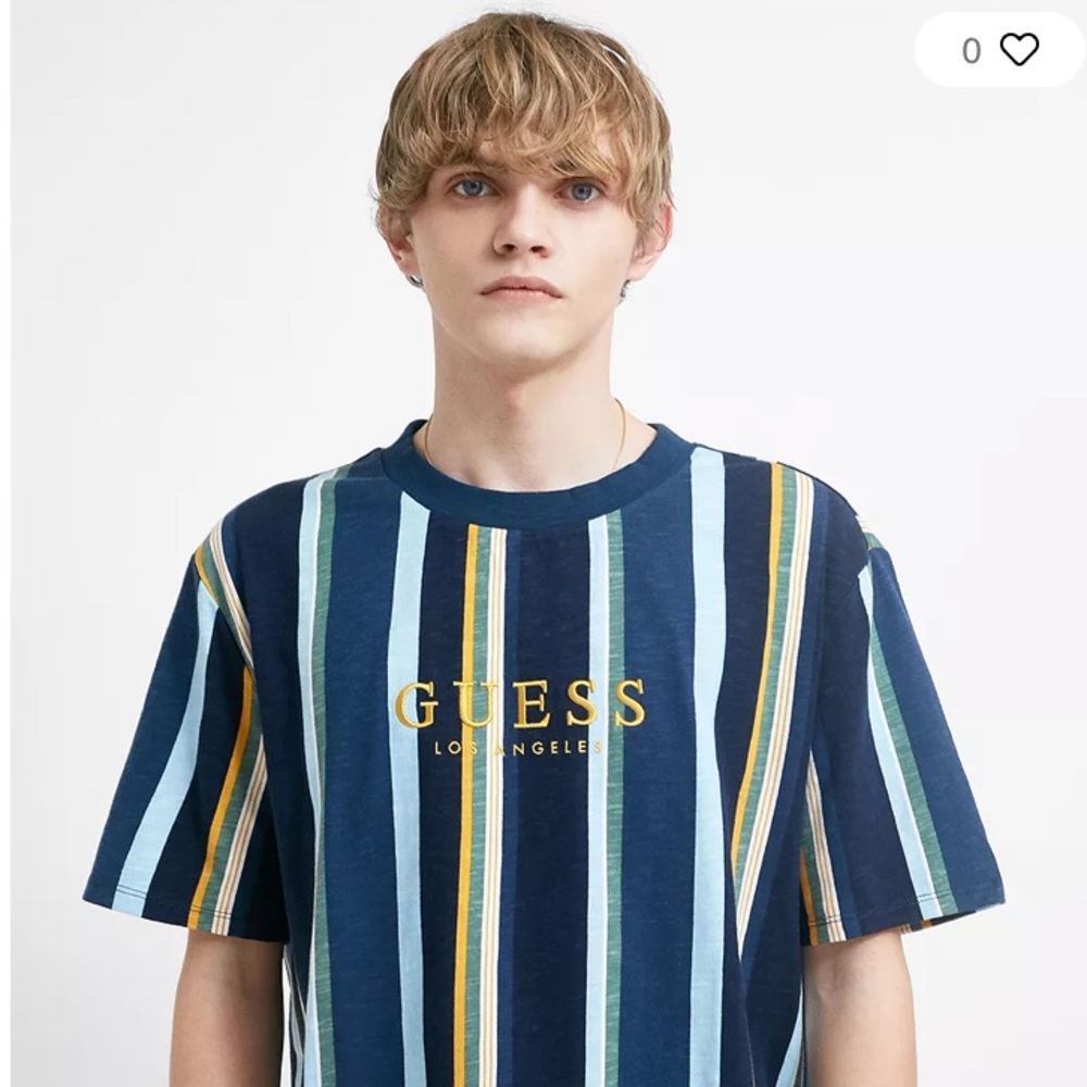 GUESS Originals Sayer Blue Short-Sleeve T-Shirt